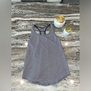 Lululemon love tank top black and white stripes size 2